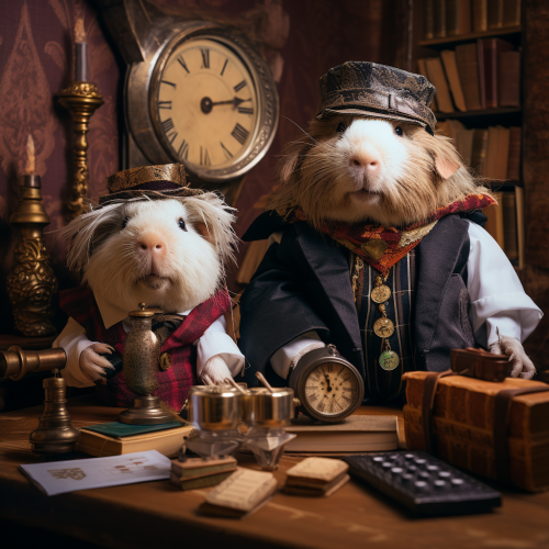 Evil Villain Genius Guinea Pig Image