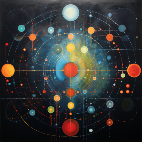 Vibrant expanding circles from center