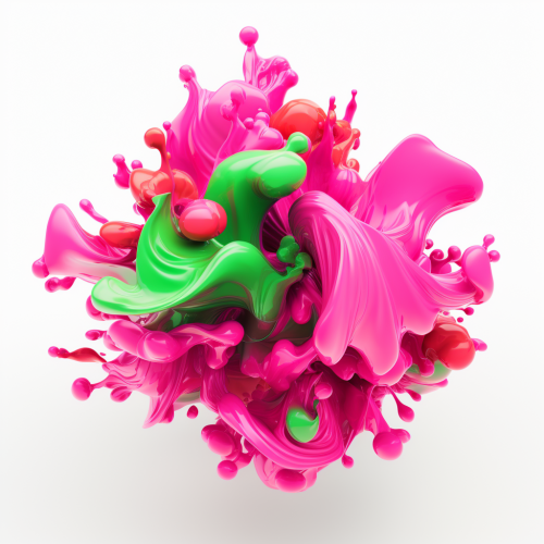 Illustration of expanding hot pink abstract