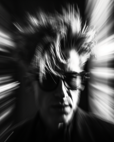 Experimental photo portrait in black and white Experimental photo portrait in black and white