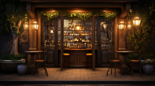 Bar exterior door design