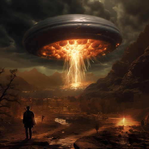 Extraterrestrial saving human from grenade explosion