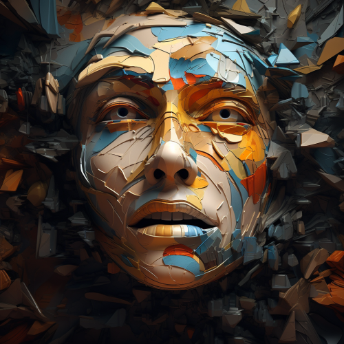 Men Face Abstract Artwork