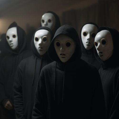 Faceless mask cult photo