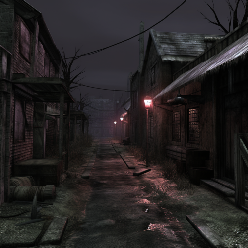 Factory processing plant with resident evil 4 vibes