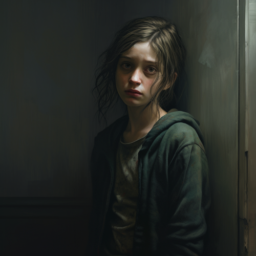 Fading Individual in Dark Room