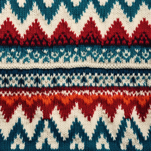 Colorful fair isle mountain pattern design