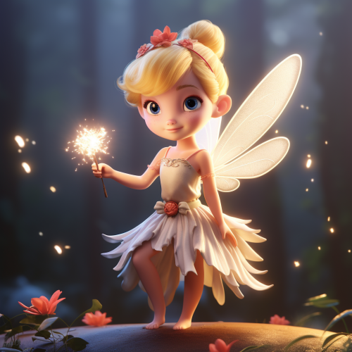 Adorable Fairy Character in Disney Style