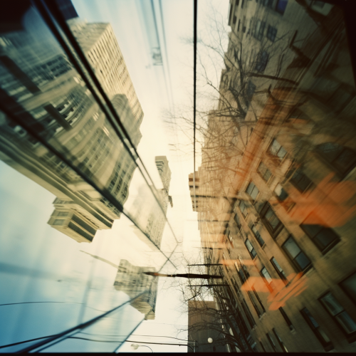 Stylish urban street with rustic colors