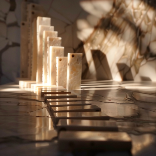 falling dominoes cascade