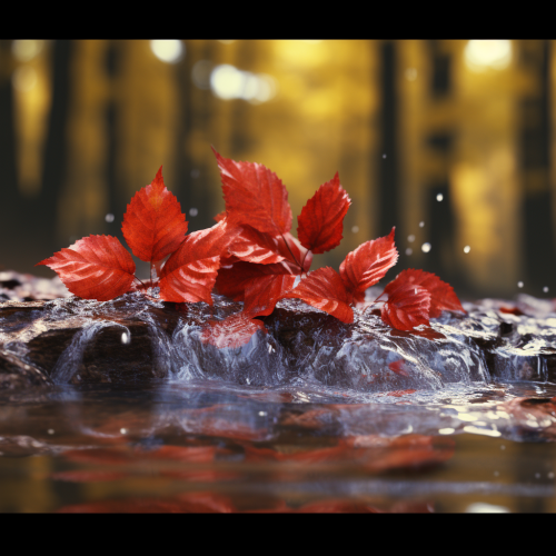 Leaves falling like rain