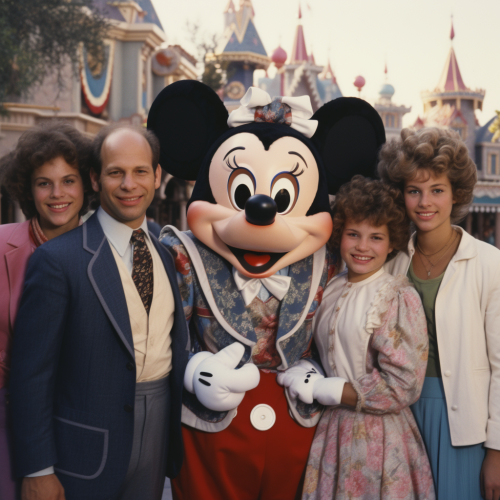 Family meeting Michael Eisner at Disneyland