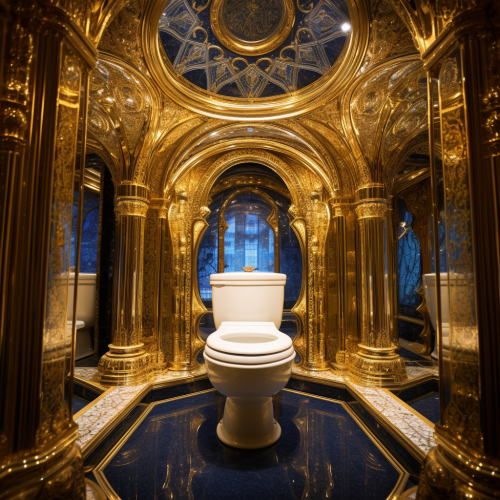 Luxurious toilet interior design
