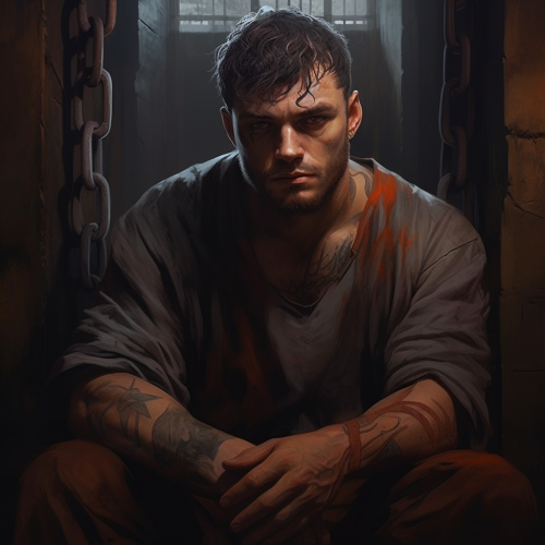 male prisoner artwork fantasy portrait