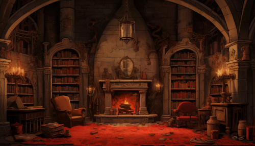 Office room in fantasy castle