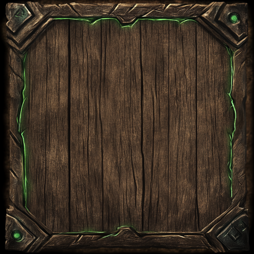 Wood-like fantasy playing card border