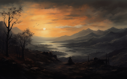 Surreal dark fantasy landscape artwork Surreal dark fantasy landscape artwork