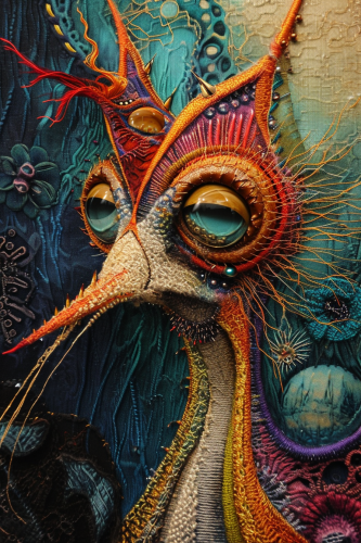 Colorful Sci-Fi Creature Artwork