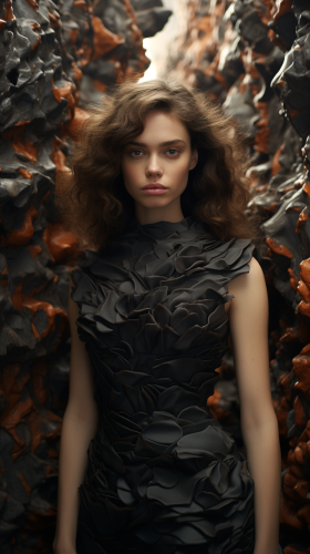 Fashion photography in dark matter inverse lighting