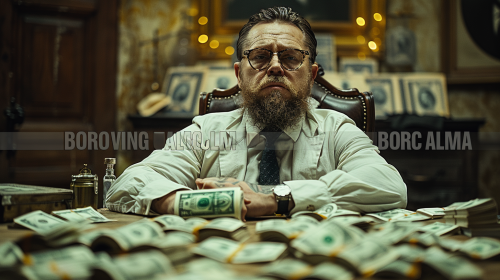 Wealthy Russian Oligarch Office Scene