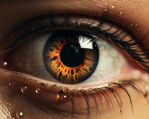 Close-up of Female Eye with Tear Close-up of Female Eye with Tear