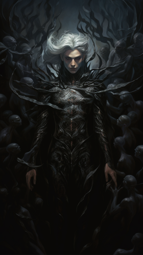 Unseelie Court Fey Prince Surrounded by Shadow