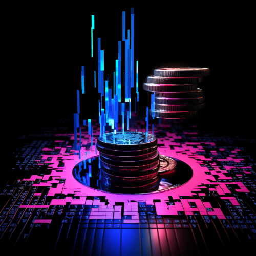 Finance sector illustration on black background Finance sector illustration on black background