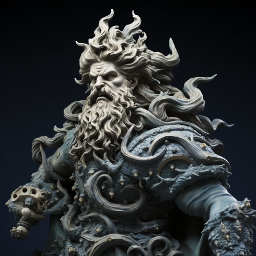 Artwork of Neptune in baroque style