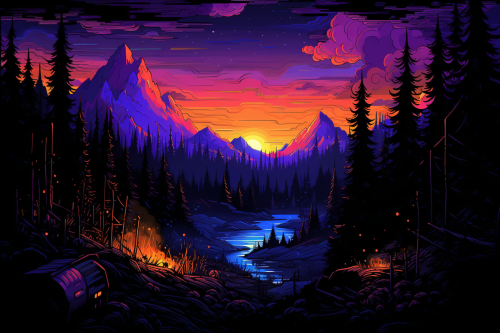 Firewatch-inspired intricate code wallpaper Firewatch-inspired intricate code wallpaper