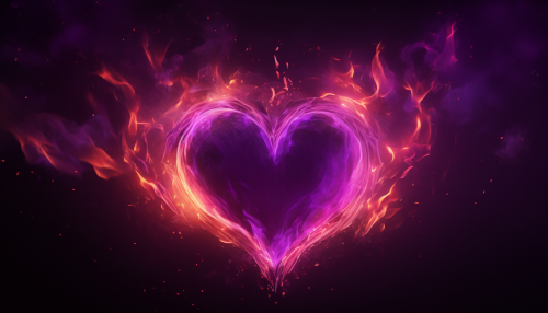 Firey Purple Heart Social Media Banner Firey Purple Heart Social Media Banner