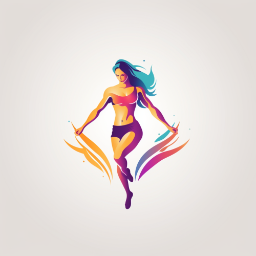 Minimalist fitness trainer logo