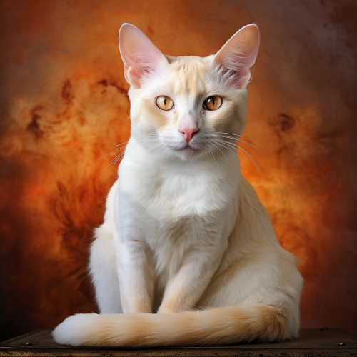 Adorable Flame Point Siamese Cat