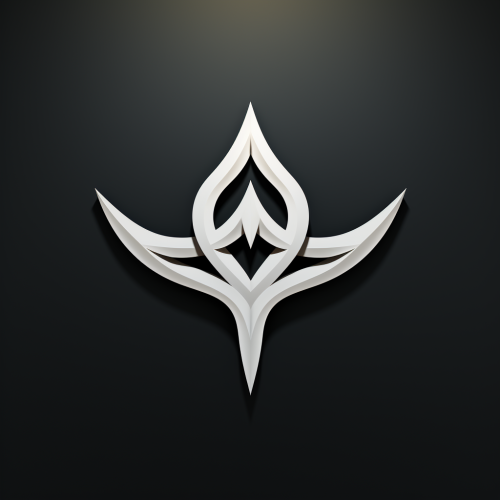 Minimalistic white and black logo design