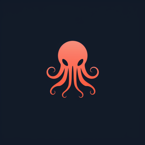 Minimal squid logo design