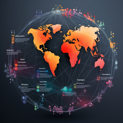 Trading connections on flat world map