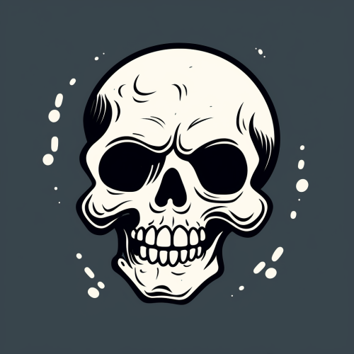 Vintage Skull Cartoon in Fleischer Studios Style