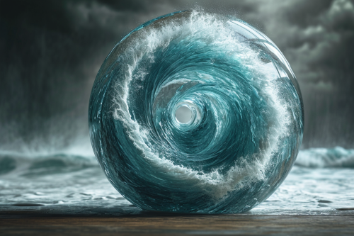 Glass Orb Eye of the Storm Hurricane