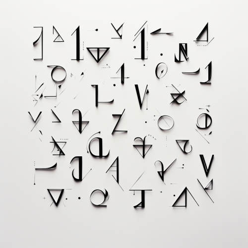 Floating paper with minimalist art