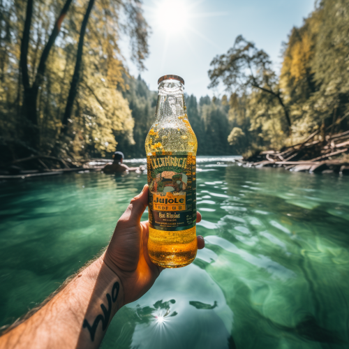 Floating river inter tube beer