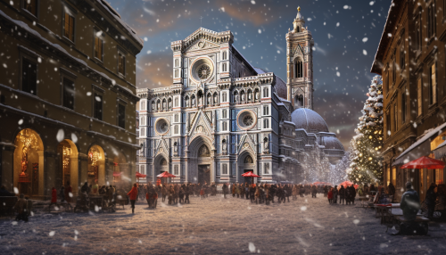 Festive Florence Winter Realistic Photo