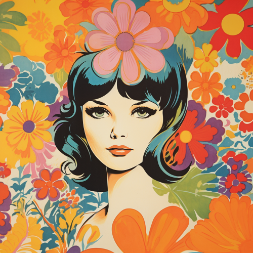Colorful flower pattern illustration