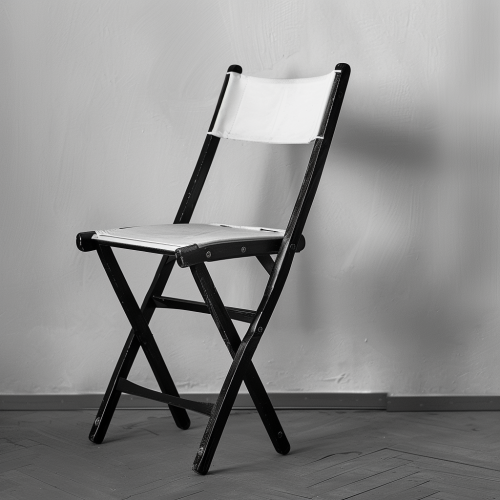 Black White Foldable Chair