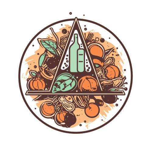 Vector logo promoting food waste awareness