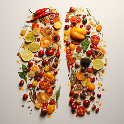 Photo of a foot with food