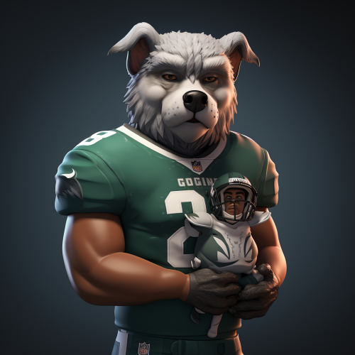 Dallas Cowboy dominates Philadelphia Eagles football player