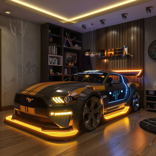 Ford Mustang Car Bed 3D