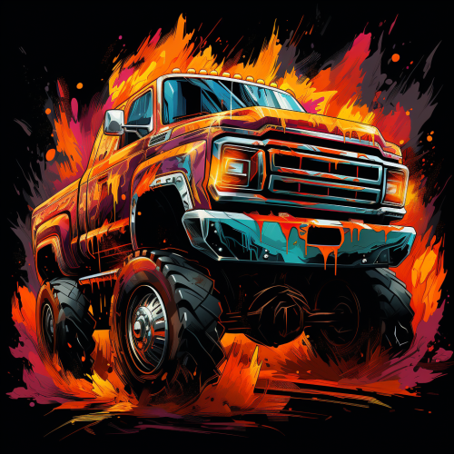 Ford F650 Beast truck illustration