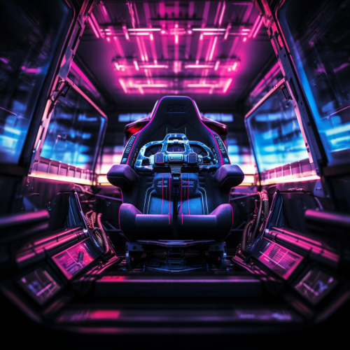 Neon Magenta Formula One Race Car Seat