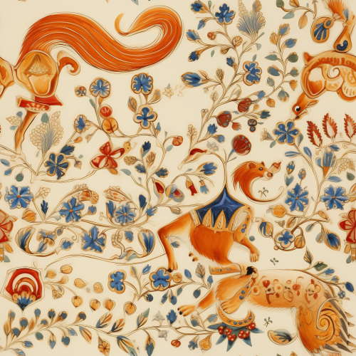 Fox in Waistcoat Chasing Gingerbread Man