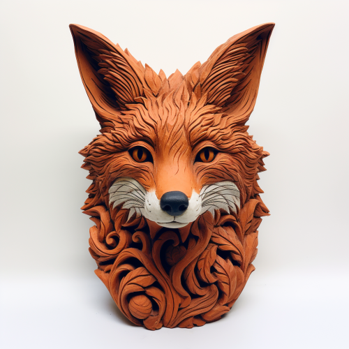 Front view of a fox